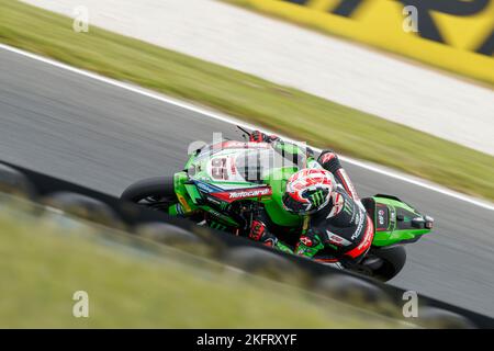 Sonntag, 20. November 2022. FIM Superbike World Championship. Phillip Island, Australien. Rennen 2. Jonathan Rea, Kawasaki Racing Team WorldSBK. Stockfoto