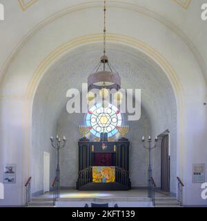 Innenansicht der Synagoge, ?eský Krumlov, Jiho?eský kraj, Tschechische Republik, Europa Stockfoto