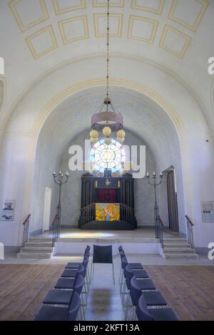 Innenansicht der Synagoge, ?eský Krumlov, Jiho?eský kraj, Tschechische Republik, Europa Stockfoto