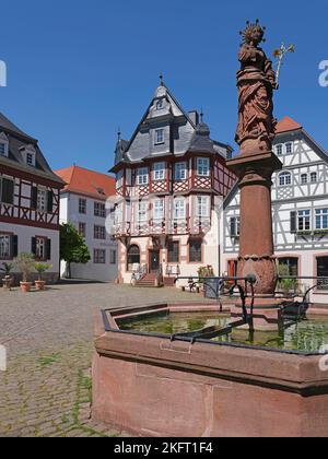 Ehemalige Apotheke Pirsch, 1817/18 Ausbildung zum späteren weltbekannten Chemiker Justus von Liebig (1803-1873), Marktplatz, Fachwerkhäuser, M Stockfoto