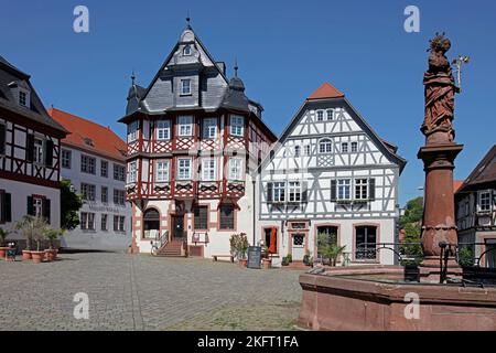 Ehemalige Apotheke Pirsch, 1817/18 Ausbildung zum späteren weltbekannten Chemiker Justus von Liebig (1803-1873), Marktplatz, Fachwerkhäuser, M Stockfoto