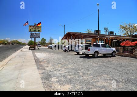 Westernstadt in Seligman an der historischen Route 66 im Wilden Westen. Seligman, Arizona, USA, Nordamerika Stockfoto