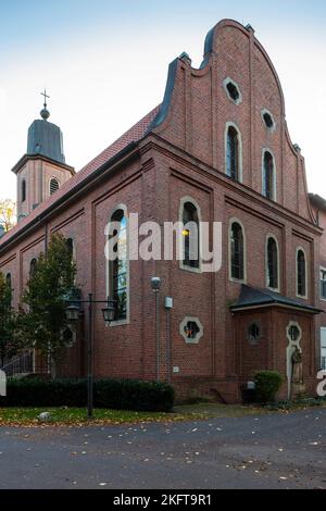 Deutschland, Vreden, Berkel, Westmuensterland, Münsterland, Westfalen, Nordrhein-Westfalen, NRW, St. Antonius-Kapelle in der Arbeiterkolonie St. Antoniusheim Vreden, Neobaroque Stockfoto