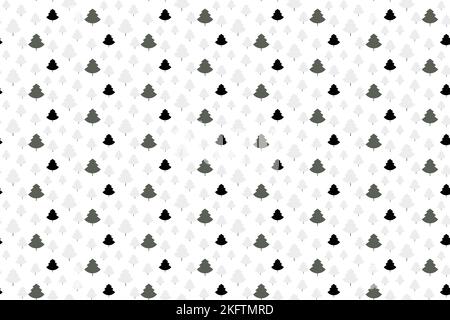 Minimalistisches nahtloses Muster aus Bäumen, Vektorgrafik Stock Vektor