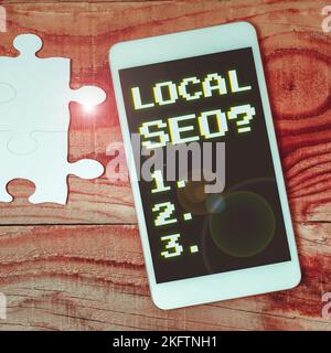 Konzeptionelle Bildunterschrift Lokales Seo. Internet-Konzept unglaublich effektive Möglichkeit, Ihr Near Business online zu vermarkten Stockfoto