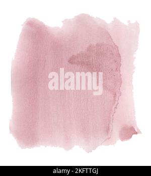 Aquarell handgezeichneter rosa Punkt, abstrakte Aquarell Hintergrund Illustration. Grunge Textur für Karten und Flyer Design. Stockfoto