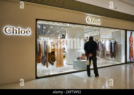 HONGKONG, CHINA - CA. DEZEMBER 2019: Chloe-Laden in Hongkong Stockfoto