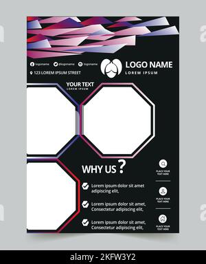 Professionelle Business Flyer Design-Vorlage für Unternehmen Stock Vektor