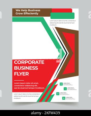 Professionelle Business Flyer Design-Vorlage für Unternehmen Stock Vektor
