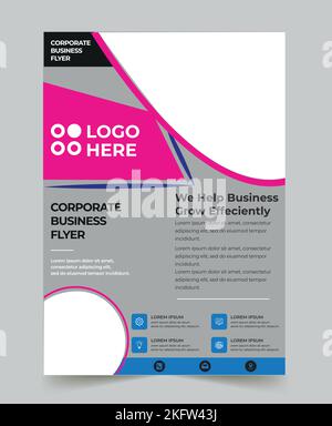 Professionelle Business Flyer Design-Vorlage für Unternehmen Stock Vektor