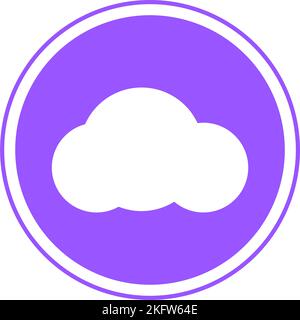 Cloud-Symbol, Server-Symbol, Cloud-Schaltfläche Stock Vektor