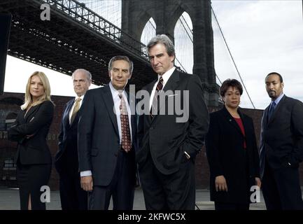 ELISABETH ROHM, FRED DALTON THOMPSON, JERRY ORBACH, S. EPATHA MERKERSON, JESSE L. MARTIN, Gesetz und Ordnung: Saison 13, 2002 Stockfoto