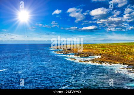 Nord-West-Küste von Teneriffa in der Nähe von Punto Teno Leuchtturm, Kanarische Inseln Stockfoto