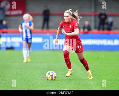 Crawley, Großbritannien. 20.. November 2022. Melissa Lawley aus Liverpool während des FA Women's Super League-Spiels zwischen Brighton & Hove Albion Women und Liverpool Women am 20. 2022. November im People's Pension Stadium in Crawley, Großbritannien. (Foto von Jeff Mood/phcimages.com) Quelle: PHC Images/Alamy Live News Stockfoto