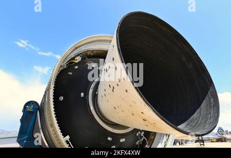 Titan II Raketenmotor in der Wüste von New Mexico Stockfoto
