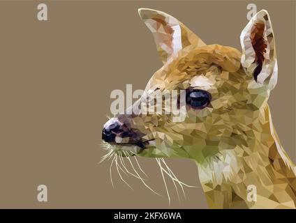 Deer Low-Poly-Vektor-Kunst Stock Vektor