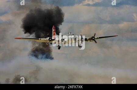 Boeing B17 Flying Fortress. Stockfoto