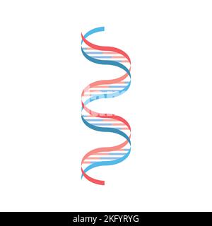 Wissenschaftliche Entwicklung des Watson- und Crick-DNA-Modells. Bunte Symbole. Vektorgrafik. Stock Vektor