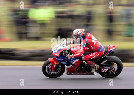 Phillip Island, Australien, 20. November 2022. Xavi Vierge aus Spanien im Team HRC Honda während der FIM World Superbike Championship 2022 auf dem Phillip Island Circuit am 20. November 2022 in Phillip Island, Australien. Kredit: Dave Hewison/Speed Media/Alamy Live Nachrichten Stockfoto