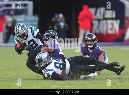 Nov 20, 2022: Baltimore Ravens WR Demarcus Robinson (10) in action during a  game against the Carolina Panthers in Baltimore, MD. Photo/ Mike Buscher /  Cal Sport Media (Credit Image: © Mike