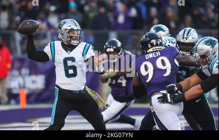 Nov 20, 2022: Baltimore Ravens WR Demarcus Robinson (10) in action during a  game against the Carolina Panthers in Baltimore, MD. Photo/ Mike Buscher /  Cal Sport Media (Credit Image: © Mike