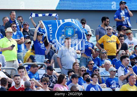 Sydney, Australien. 20.. November 2022. SYDNEY, AUSTRALIEN - 20. NOVEMBER: Everton-Fans jubeln während des Spiels zwischen Everton und Celtic im Accor Stadium am 20. November 2022 in Sydney, Australien Credit: IOIO IMAGES/Alamy Live News Stockfoto