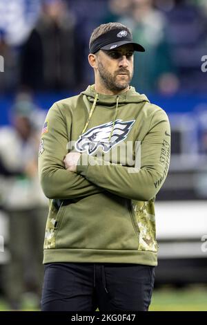 Indianapolis, Indiana, USA. 20.. November 2022. Philadelphia Eagles Cheftrainer Nick Sirianni während des NFL-Spiels gegen die Indianapolis Colts in Indianapolis, Indiana. John Mersits/CSM/Alamy Live News Stockfoto