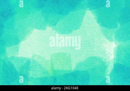 Grüner, wasserfarbener Hintergrund. Abstrakter, von Hand gemalter, quadratischer Fleckhintergrund Stockfoto