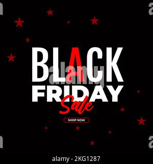 Sonderangebot am Black Friday: Neues Bannerdesign mit Sternen im neuen Design Stockfoto