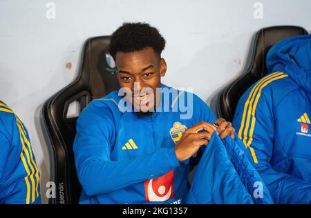 Malmoe, Schweden. 19., November 2022. Anthony Elanga von Schweden gesehen während der Fußball-Freundschaften zwischen Schweden und Algerien im Eleda Stadion in Malmoe. (Foto: Gonzales Photo - Joe Miller). Stockfoto