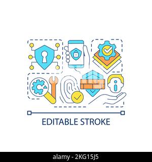 Symbol für verbessertes Sicherheitskonzept für Smartphones Stock Vektor