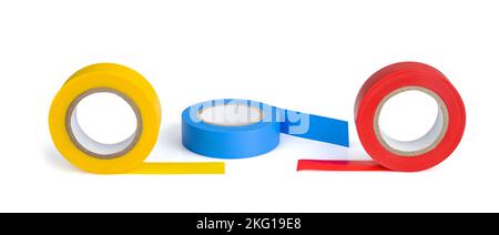 Isolierband isoliert auf weißem Hintergrund Stockfoto