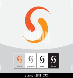 Vektor mit S-Logo. Stock Vektor