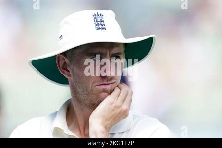 File Photo vom 13-06-2021 von Olly Stone, der zugab, dass er den brennenden Ehrgeiz hatte, seine Testkarriere fortzusetzen und im nächsten Jahr einen ersten Vorgeschmack auf Ashes Cricket zu bekommen, ist der Grund, warum er sich noch nicht ausschließlich den kürzeren Formaten zuwandte. Ausgabedatum: Montag, 21. November 2022. Stockfoto