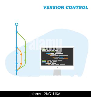 Back-End- und Front-End-Entwicklung Stock Vektor