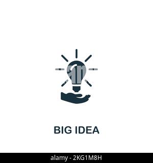 Großes Ideensymbol. Monochromes Symbol für einfache Projektplanung für Vorlagen, Webdesign und Infografiken Stock Vektor