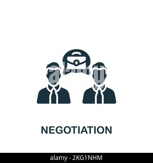 Verhandlungssymbol. Monochrom Simple Recruitment Icon für Vorlagen, Webdesign und Infografiken Stock Vektor