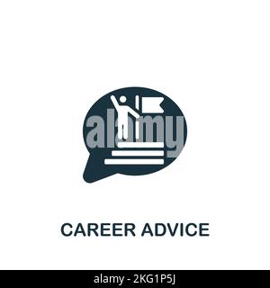 Symbol für Karriereberatung. Monochrom Simple Recruitment Icon für Vorlagen, Webdesign und Infografiken Stock Vektor