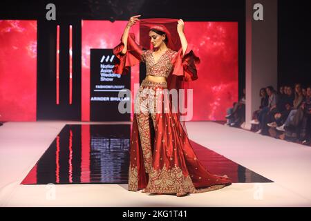 Die National Asian Wedding Show 2022, die in den letzten 18 Jahren in Hammersmith, West London, stattfand, ist die größte Asian Wedding Show in Europa. Stockfoto