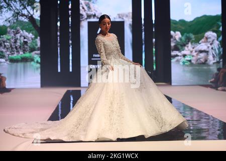 Die National Asian Wedding Show 2022, die in den letzten 18 Jahren in Hammersmith, West London, stattfand, ist die größte Asian Wedding Show in Europa. Stockfoto