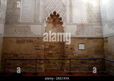 Moschee Kathedrale von Cordoba. Innenansicht von Mihrab in der Großen Moschee (Mezquita). Spanien. Stockfoto