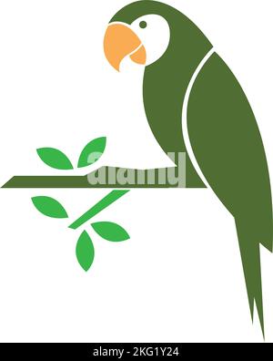 Abbildung des Papagei-Logo-Symbols Stock Vektor
