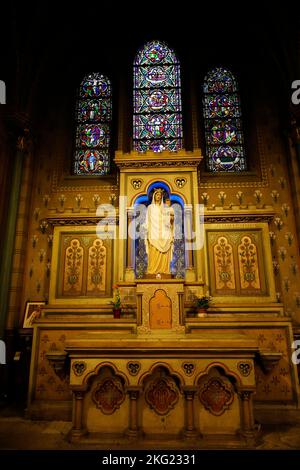In der katholischen Kirche Saint Jean-Baptiste (St. Johannes der Täufer) de Belleville, Paris Stockfoto