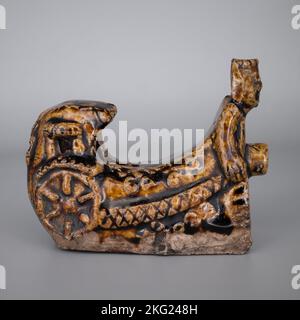 Antike, Bernsteinfarbene Wassertropfen Aus China. Objekt des Gelehrten. Song oder Yuan-Dynastie Stockfoto