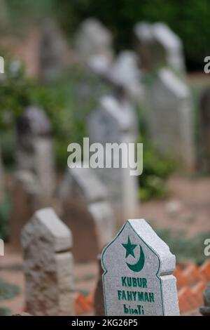 Mubarak Moschee. Old cham muslim Friedhof. Chau Doc. Vietnam. Stockfoto