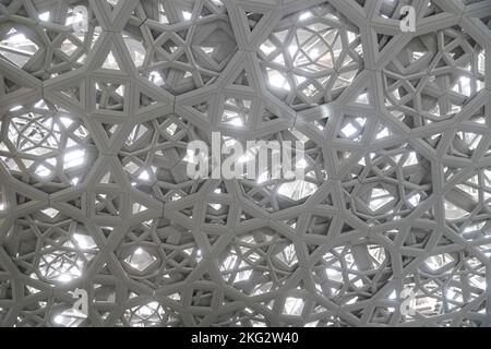 Louvre Abu Dhabi Kunst- und Zivilisationsmuseum. Architektur. Vereinigte Arabische Emirate. Stockfoto