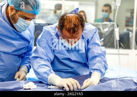Herzchirurgie im Krankenhaus Hotel Dieu de France in Beirut, Libanon. Stockfoto