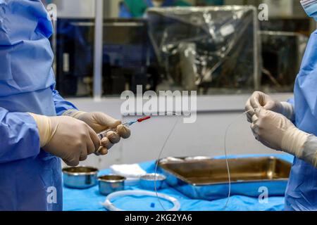 Herzchirurgie im Krankenhaus Hotel Dieu de France in Beirut, Libanon. Stockfoto