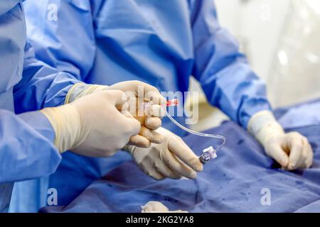 Herzchirurgie im Krankenhaus Hotel Dieu de France in Beirut, Libanon. Stockfoto