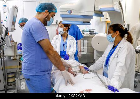 Herzchirurgie im Krankenhaus Hotel Dieu de France in Beirut, Libanon. Stockfoto